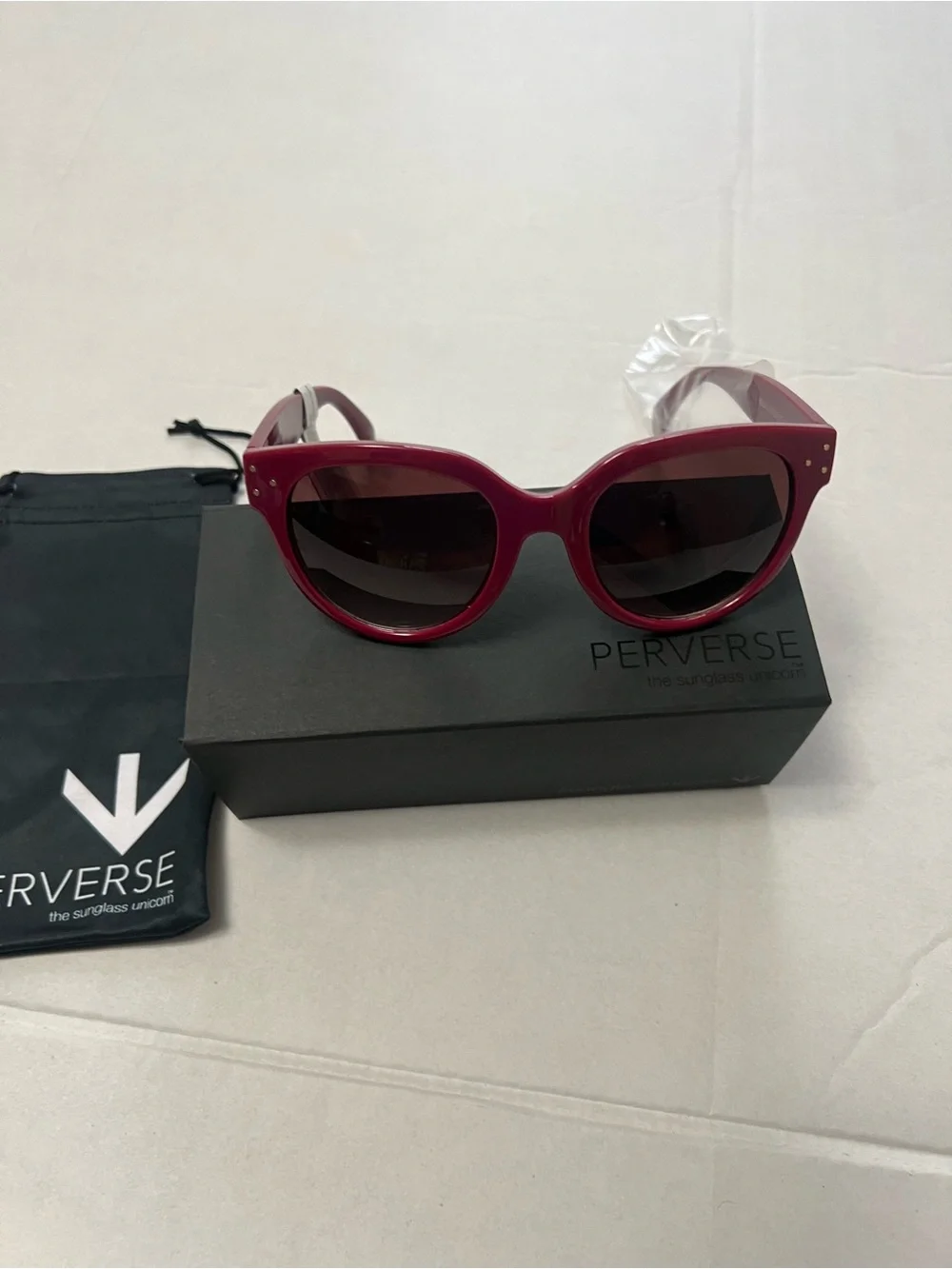 Perverse Women's Burgundy Sunglasses - Glossy Full-Frame Shades